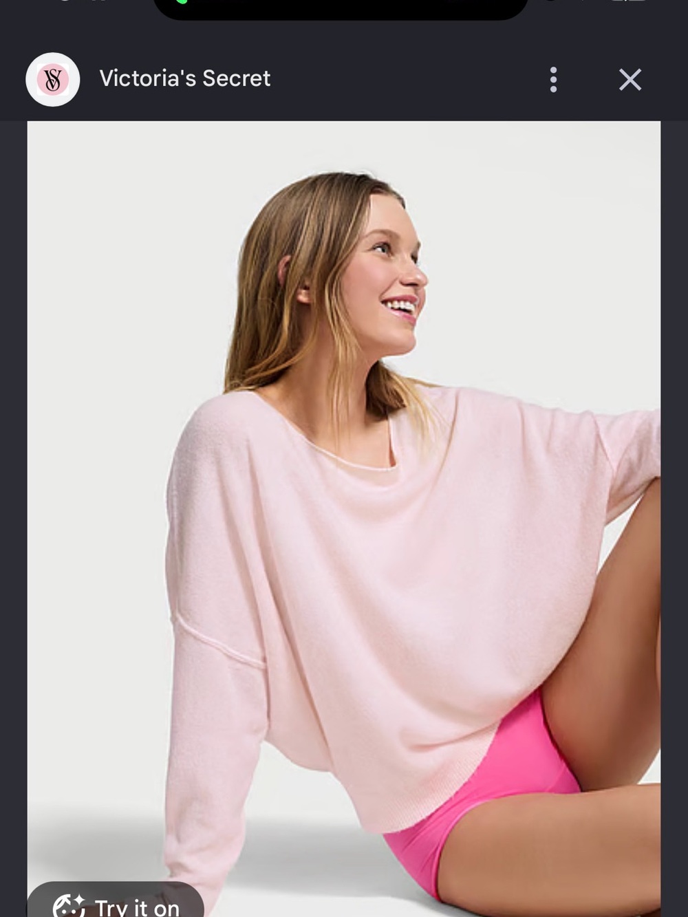 Light Pink Women's Boatneck Pullover Sweater